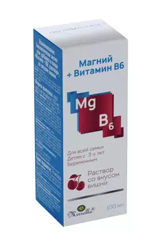 Магний В6, 100 мл, раствор для внутреннего применения вишня