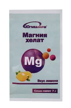 Магния хелат Югмедфарм, 7 г, порошок со вкусом лимона