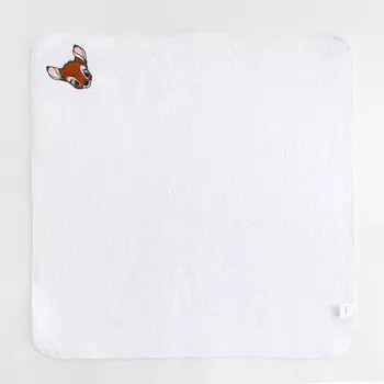 Махровое полотенце с уголком Бемби 75х75 см хлопок 100%