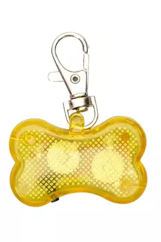 Маячок Косточка с наклейкой д/записи телефона 3 режима свечения желтый