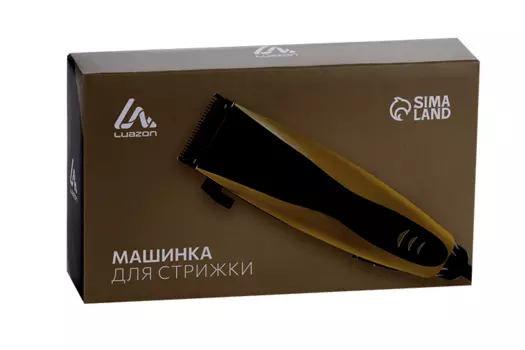 Машинка для стрижки LuazON LTRI-14, 15 Вт, насадки 3/6/10/12 мм, 220 В, красная