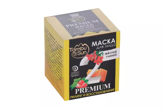 Маска Бизорюк д/лица с желтой глиной PREMIUM №2 Пилинг и восстановление TambuSun 150 мл