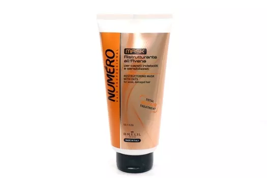 Маска Brelil NUMERO с эктрактом овса восстан д/ослабл и чувствит волос, 300 мл