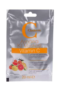 Маска Claderm д/лица глиняная с витамином С, 20 мл