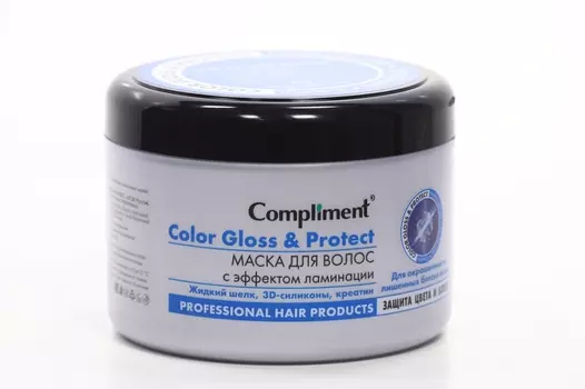 Маска Compliment д/волос с эффектом ламинации защита цвета, 500 мл