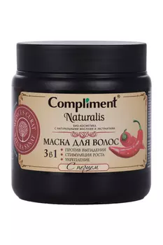 Маска Compliment Naturalis 3в1 д/волос против выпад/стимуляц роста/укреп с перцем, 500 мл