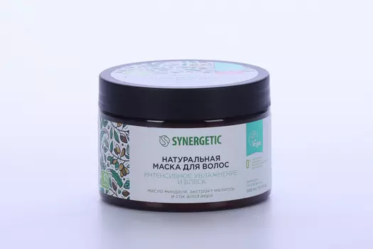 Маска д/волос SYNERGETIC Интенсивное увлажнение и блеск, 300 мл