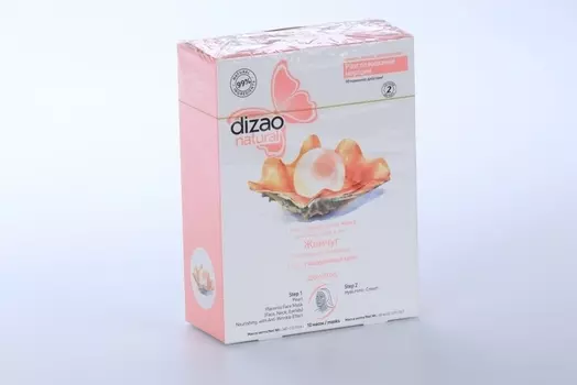 Маска Дизао д/лица/шеи/век плацентарная жемчуг/гиалуроновый крем, 10 шт