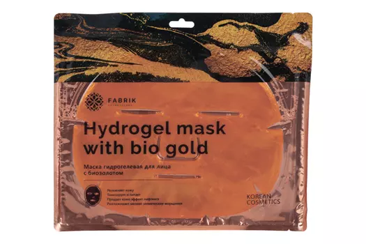 Маска Fabrik cosmetology гидрогелевая с био золотом д/лица