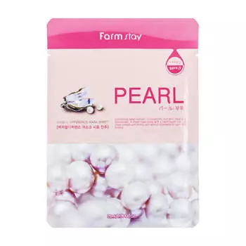 Маска Farm Stay тканевая для лица с экстрактом жемчуга 23 мл
