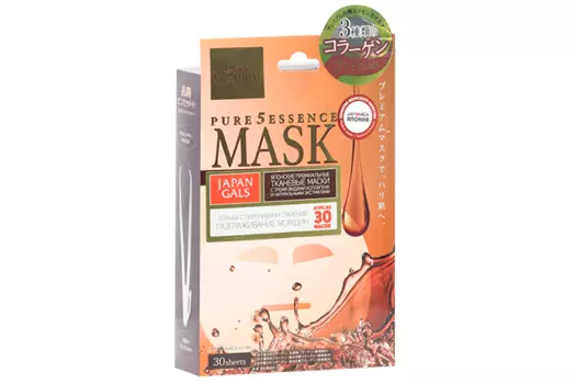 Маска Japan Gals д/лица c тремя видами коллагена, 30 шт