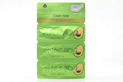 Маска-крем д/лица SKINLITE SUPER TRIO авокадо, 4 г, 3 шт