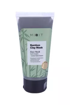 Маска MIXIT Bamboo Clay глиняная очищающая д/лица, 60 мл