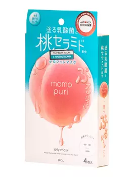 Маска Momo Puri Увлажнение и упругость пробиотики/витамины А C E/керамиды ткан, 4 шт