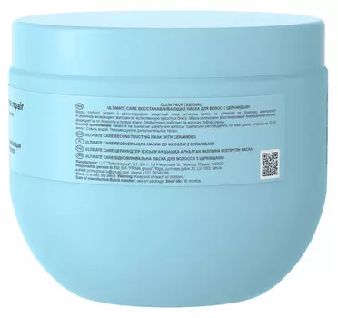 Маска Ollin Professional ULTIMATE CARE д/волос восст с церамидами, 500 мл