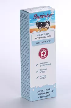 Маска-пилинг Буренка с молочной/гиалуроновой кислотами д/лица, 100 мл