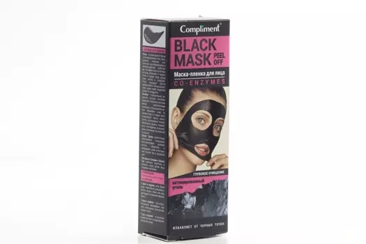 Маска-пленка Compliment BLACK MASK CO-ENZYMES д/лица, 80 мл