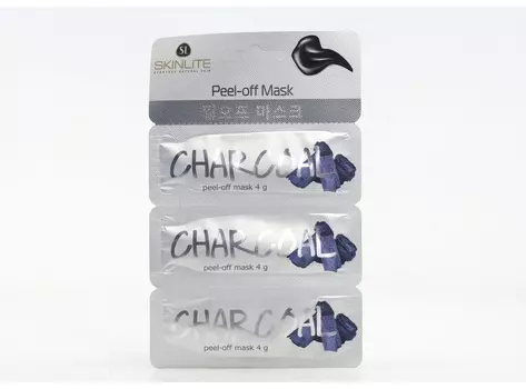 Маска-пленка д/лица SKINLITE SUPER TRIO уголь, 4 г, 3 шт