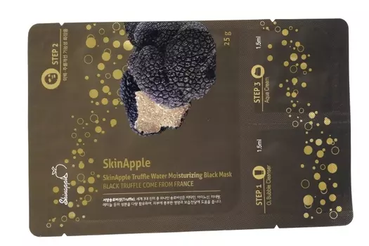 Маска Скинэпл д/лица трехфазная сияние кожи с трюфелями черная