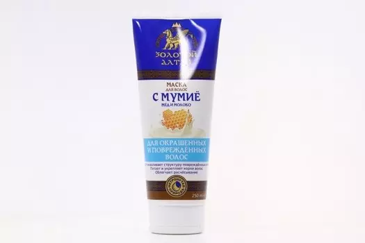Маска Золотой Алтай мумие/молоко/мед д/поврежд и окрашен волос, 250 мл
