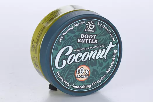 Масло-автозагар Solbianca Body Butter д/тела твердое 10-компонентный бронзатор кокос, 150 мл