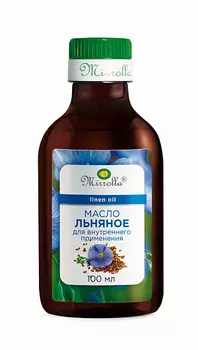 Масло льняное Мирролла, 100 мл, для приема внутрь