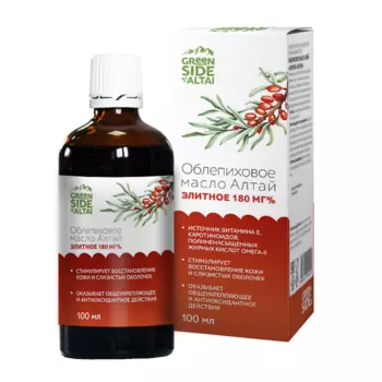 Масло облепиховое Алтай Элитное 180 мг%, 100 мл