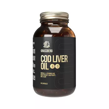 Масло печени трески Грассберг с витаминами А/Д, 60 шт, капсулы