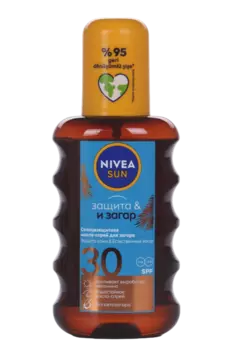Масло-спрей Nivea Sun защита и загар солнцезащитное SPF 30 водостойкое д/лица/тела, 200 мл