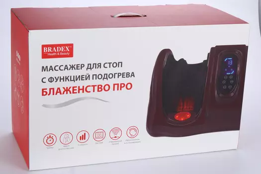 Массажер BRADEX д/стоп Блаженство Про электрический красный