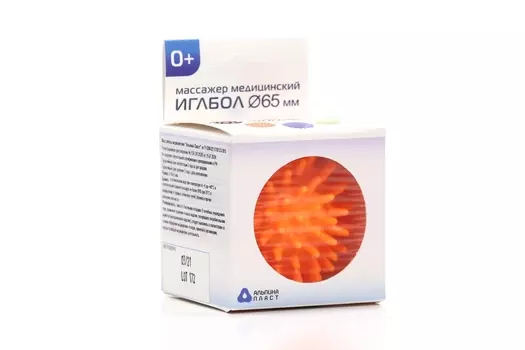 Массажер-мяч Альпина Пласт Иглбол медицинск, оранж