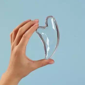 Массажер Queen fair Гуаша Сердце 11,56 см цвет прозрачный