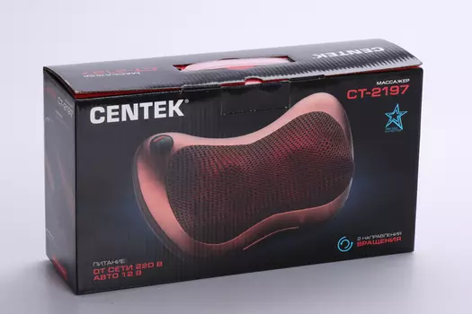 Массажная подушка Centek CT-2197, электрический, 25 Вт, ИК-подогрев, 3D массаж, бронзовый