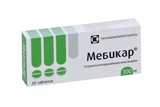 Мебикар 0.3 г, 20 шт, таблетки