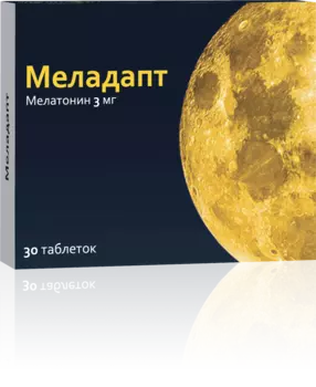 Мелатонин Меладапт 3 мг, 30 шт, таблетки покрытые пленочной оболочкой