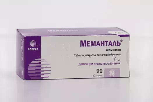 Меманталь 10 мг, 90 шт, таблетки покрытые пленочной оболочкой