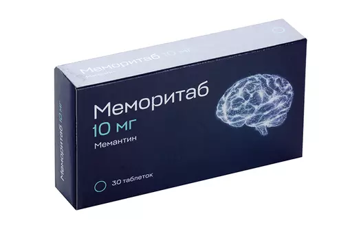 Мемантин Меморитаб 10 мг, 30 шт, таблетки диспергируемые