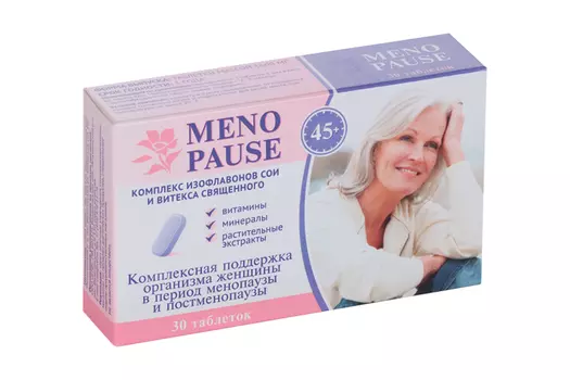 Менопауза компл изофлавонов сои/витекса священного, 30 шт, таблетки