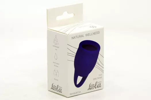 Менструальная чаша Natural Wellness IrisSmail цвет синий 4000-07lola силикон, 15 мл