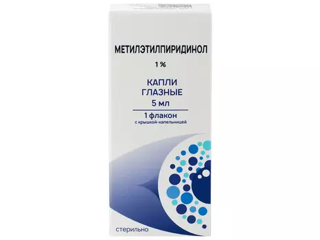 Метилэтилпиридинол 1%, 5 мл, капли глазные