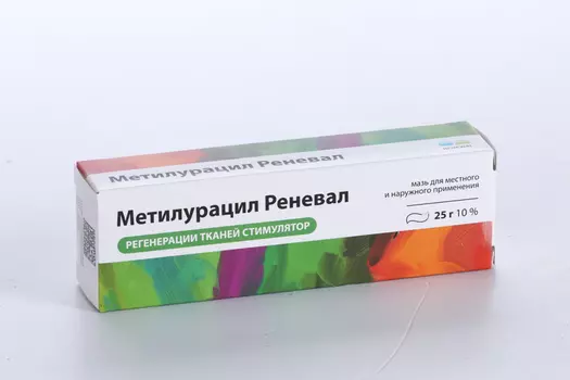 Метилурацил Реневал 10%, 25 г, мазь для местного и наружного применения