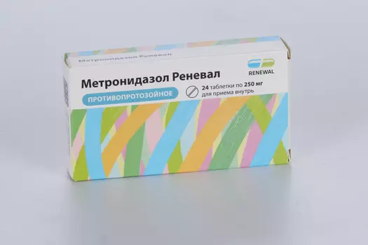 Метронидазол Реневал 250 мг, 24 шт, таблетки