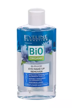 Мицеллярная вода EVELINE 3в1 Bio Organic двухфазная д/демакияжа глаз, 150 мл