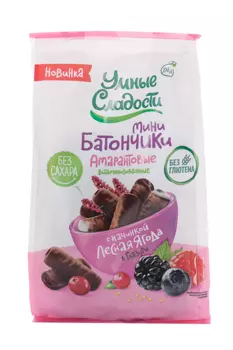Мини-батончики Умные сладости Лесная ягода в глазури б/сахара б/фруктозы, 110 г
