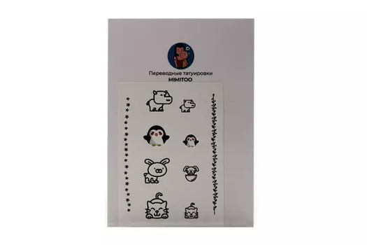 Мини-тату Mimitoo переводные Пингвины