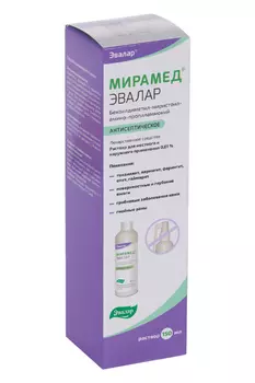 Мирамед Эвалар 0.01%, 150 мл, раствор для местного и наружного применения в комплекте с насадкой-распылителем