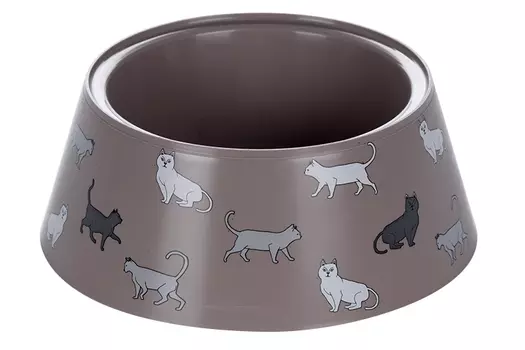 Миска Чистый котик Cats 700 мл бежевая