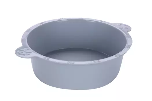 Миска Чистый котик д/собак круглая 3 л серый