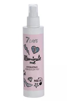 Мист 7дэйс Иллюминэйт Ми Роуз Герл увлажняющий д/волос/тела, 180 мл