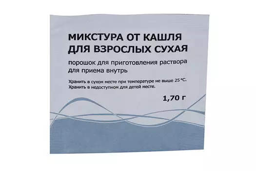 Микстура от кашля для взрослых сухая 1.7 г, порошок